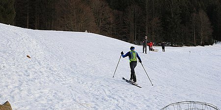 Skitour Berchtesgaden - Aufstieg entlang einer Skipiste