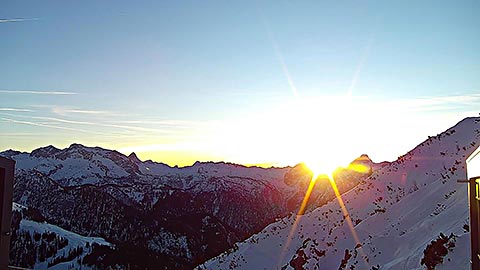 Webcam Jenner Abendsonne in den Bergen