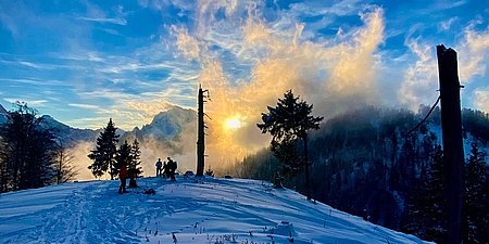 Skitour Berchtesgaden - den Sonnenuntergang erlbeben