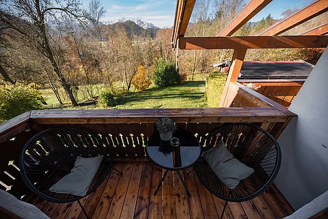 Balkon und Raucherbereich