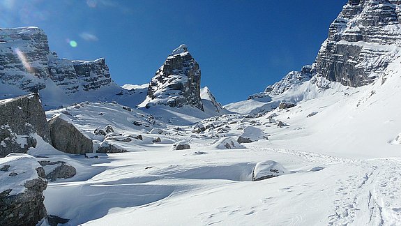 Skitour in Berchtesgaden - hochalpine Skitour mit Blick auf den Königssee