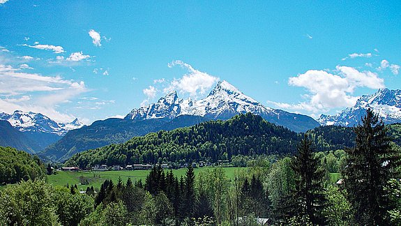 Der Watzmann zeigt sich von seiner schönsten Seite